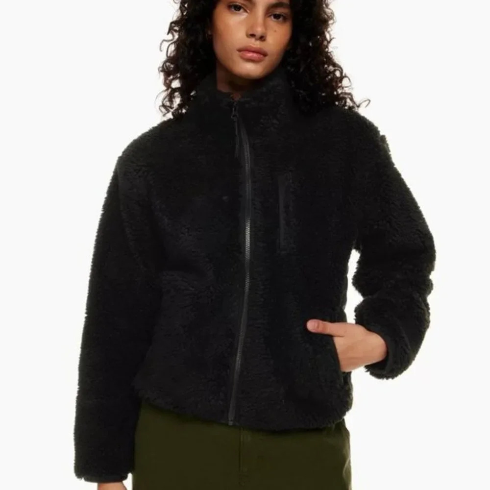 Aritzia TNA Jalen Massive Polar Fleece Jacket Full Zip Women's XXS Oversized
